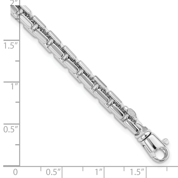 14k White Gold Polished Chain Bracelet