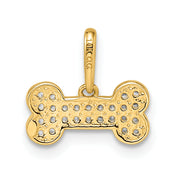 14k Madi K CZ Dog Bone Pendant