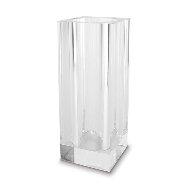 Crystal Glass Large Rectangle Block Vase