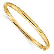 14k 3/16 High Polished Hinged Bangle Bracelet
