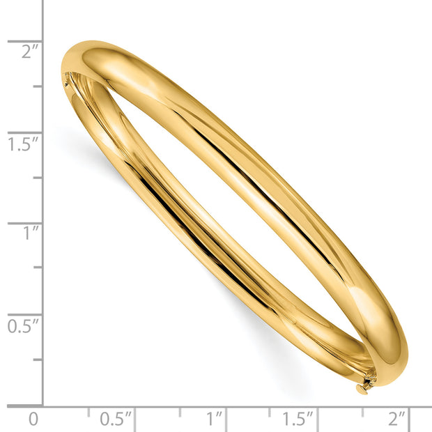 14k 4/16 Oversize High Polished Hinged Bangle Bracelet