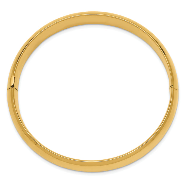 14k 7/16 Oversize High Polished Hinged Bangle Bracelet
