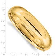 14k 9/16 Oversize High Polished Hinged Bangle Bracelet