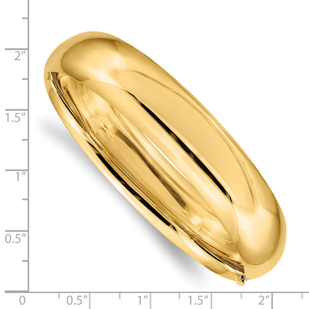 14k 9/16 Oversize High Polished Hinged Bangle Bracelet