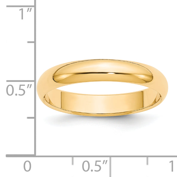 14KY 4mm Half Round Band