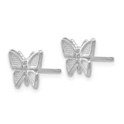 14k White Gold Butterfly Earrings