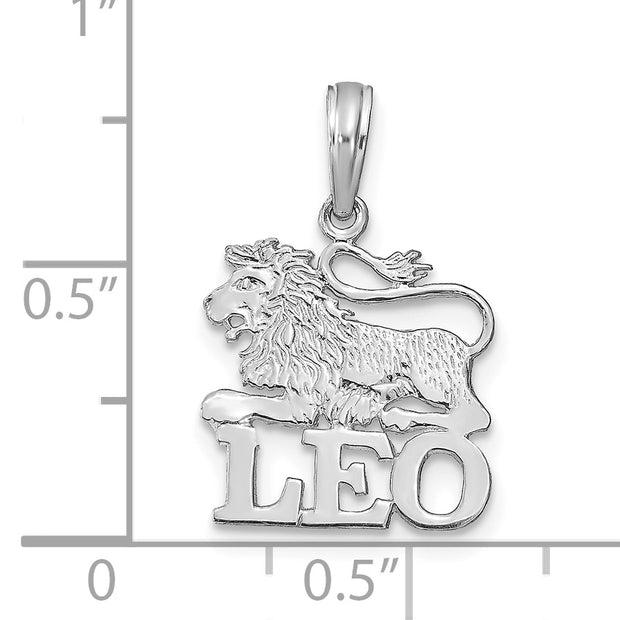 14k WG LEO Zodiac Charm