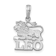 14k WG LEO Zodiac Charm