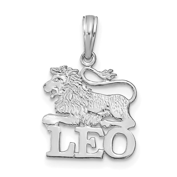 14k WG LEO Zodiac Charm