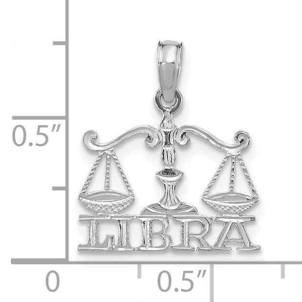 14k WG LIBRA Zodiac Charm