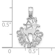 14k WG SAGITTARIUS Zodiac Charm