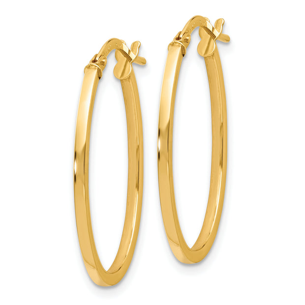Leslie's 14K Polished Oval Hoop Earrings