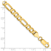14k 6mm Concave Open Figaro Chain