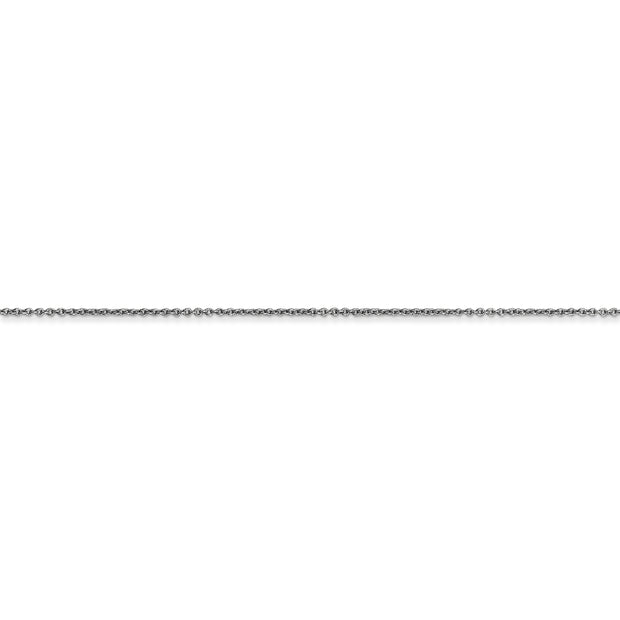 14k WG .75mm Round Open Link Cable Chain
