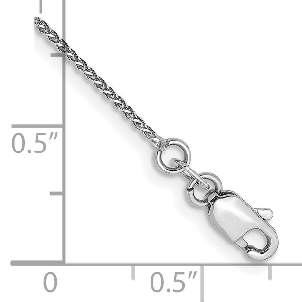 14k WG 1.05mm D/C Spiga with Lobster Clasp Chain