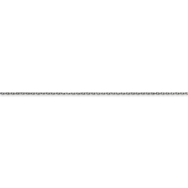 14k WG .8mm D/C Cable with Lobster Clasp Chain