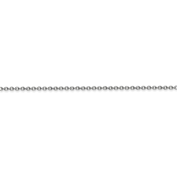 14k WG 1.4mm Round Open Wide Link Cable Chain