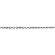 14k WG 2.4mm Round Open Link Cable Chain
