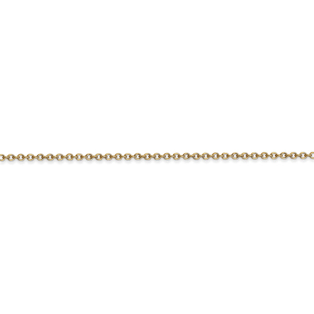 14k 1.4mm Round Open Wide Link Cable Chain