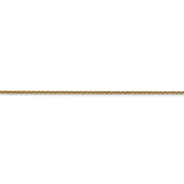 14k 1.4mm Round Open Link Cable Chain