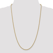 14k 2.25mm Parisian Wheat Chain