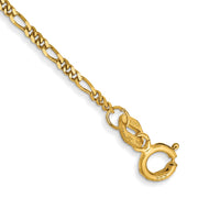 14k 1.25mm Flat Figaro Pendant Chain