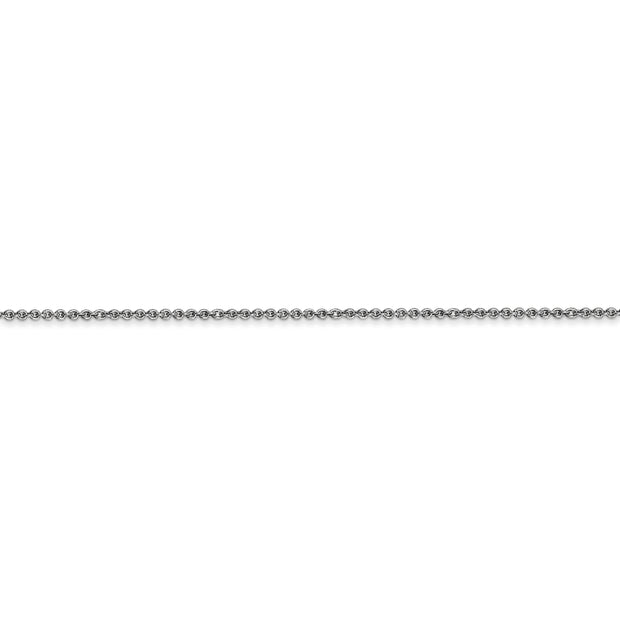 14k WG 1mm Round Open Link Cable Chain