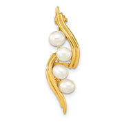 14K 4-5mm Teardrop White FWC Pearl Brooch