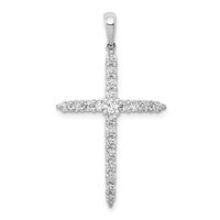 14kw Polished Lab Grown Diamond VS/SI FGH Cross Pendant w/ chain