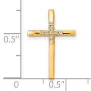 14k .03ct. Diamond Cross Chain Slide