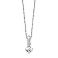 14K White Gold Lab Grown Diamond VS/SI FGH Pendant Necklace