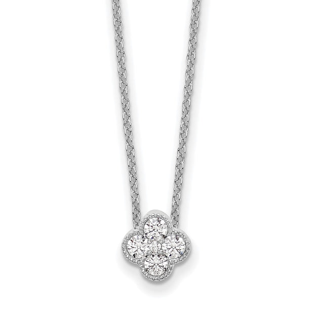 10kw Lab Grown Diamond VS/SI FGH Bloom Pendant Necklace w/ chain