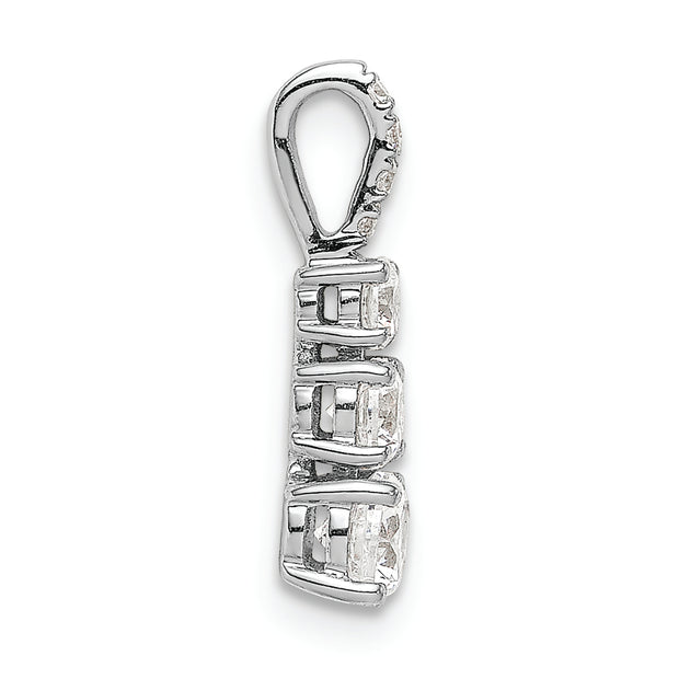14kw Lab Grown Diamond VS/SI FGH 3-stone Pendant