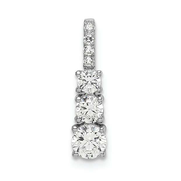 14kw Lab Grown Diamond VS/SI FGH 3-stone Pendant