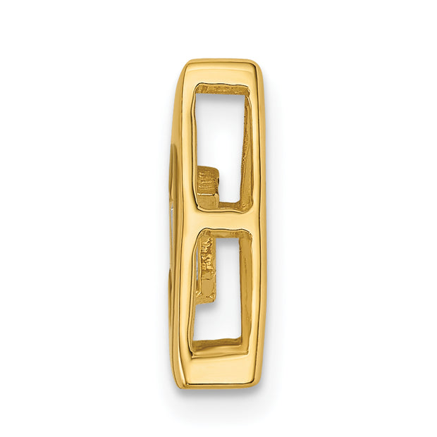 14k Polished Triangle Diamond Chain Slide