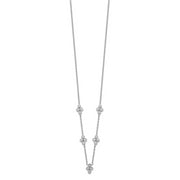 14k White Gold 5-station Diamond 18in Necklace