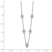 14k White Gold 5-station Diamond 18in Necklace