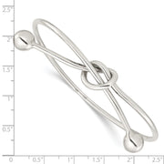 Sterling Silver Polished Knot Bangle