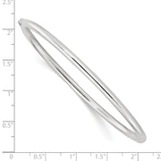 Sterling Silver Polished 3mm Hinged Round Bangle
