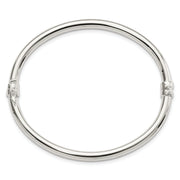 Sterling Silver Polished Hinged Bangle