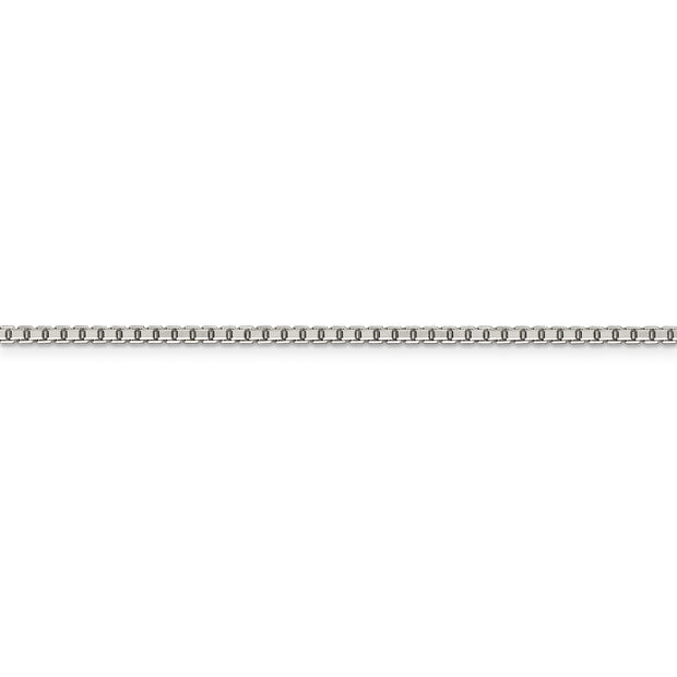 Sterling Silver 2mm 8 Sided Diamond-cut Box Chain
