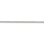 Sterling Silver 2.5mm 8 Sided Diamond-cut Box Chain