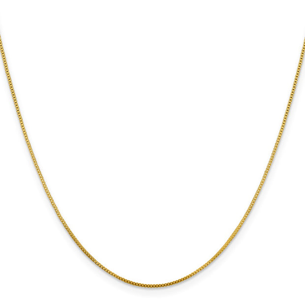 Flash Gold-plated Sterling Silver .8mm Box Chain
