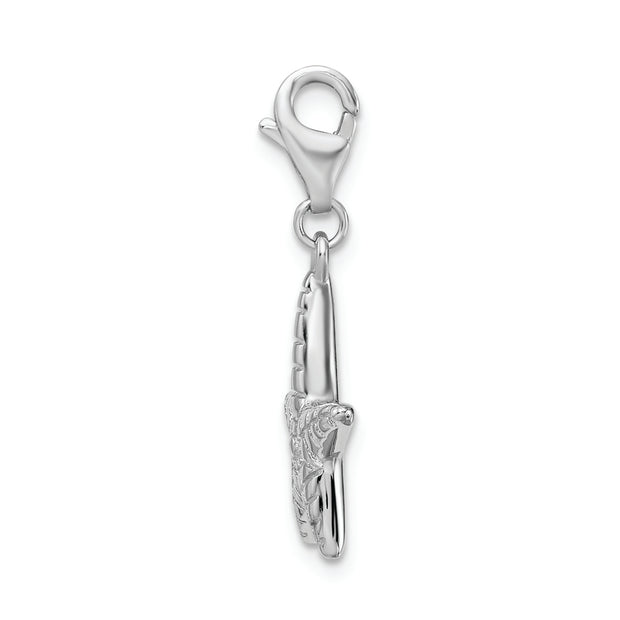 Sterling Silver Amore La Vita Rhodium-plated Polished Starfish Charm