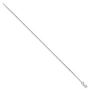 Sterling Silver Rhodium-plated 1.5mm Diamond-cut Rope Chain