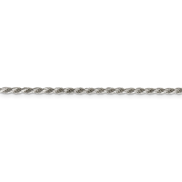 Sterling Silver 2.25mm Diamond-cut Rope Chain