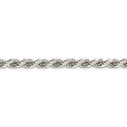 Sterling Silver 6.5mm Diamond-cut Rope Chain