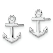 Sterling Silver Polished Mini Anchor Post Earrings