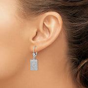 Sterling Silver Polished Mile 0 Key West Leverback Earrings