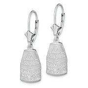 Sterling Silver Polished Key West,FL Leverback Earrings